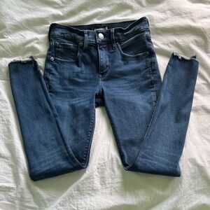 Express Dark Blue Ankle Skinny Jeans